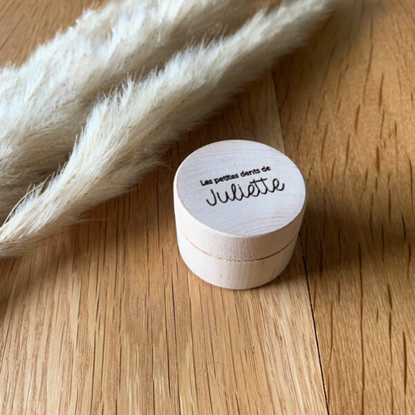Boîte à Dents Personnalisée Avec Prénom - Boîte à Dents De Lait En Bois Avec Fée - Souvenir Bébé Garçon Ou Fille